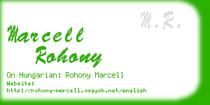 marcell rohony business card